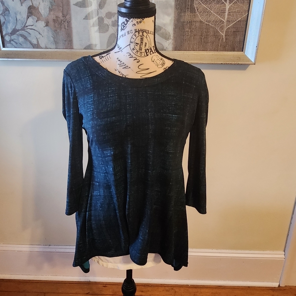 Chaus Blue & Black Women's Tunic Top